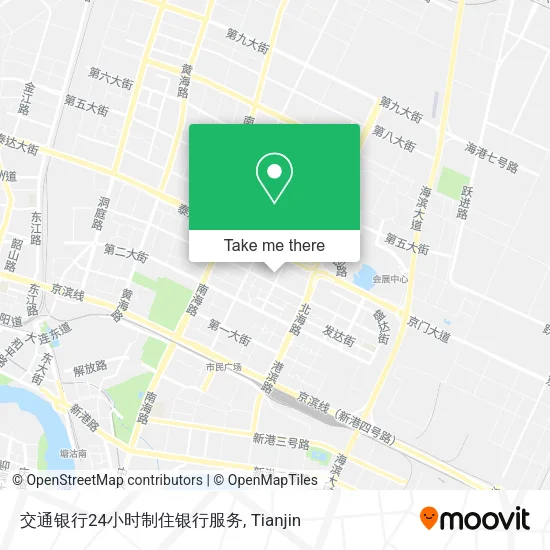 交通银行24小时制住银行服务 map