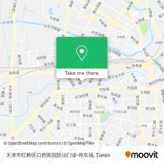 天津市红桥区口腔医院防治门诊-停车场 map