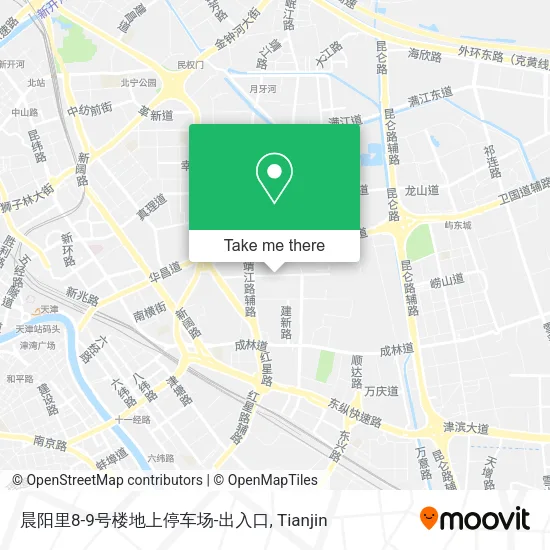 晨阳里8-9号楼地上停车场-出入口 map