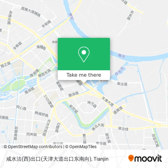 咸水沽(西)出口(天津大道出口东南向) map
