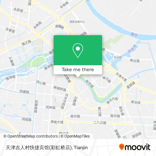 天津吉人村快捷宾馆(彩虹桥店) map