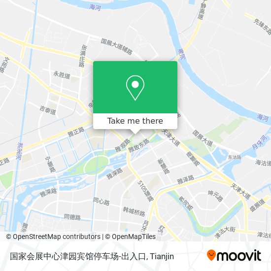 国家会展中心津园宾馆停车场-出入口 map