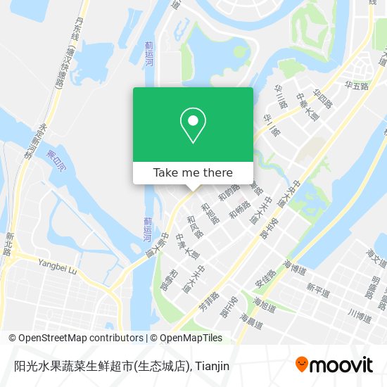 阳光水果蔬菜生鲜超市(生态城店) map