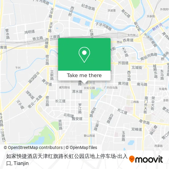 如家怏捷酒店天津红旗路长虹公园店地上停车场-出入口 map