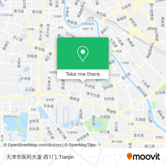 天津市医药大厦-西1门 map