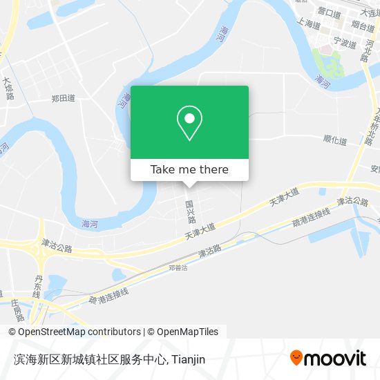 滨海新区新城镇社区服务中心 map