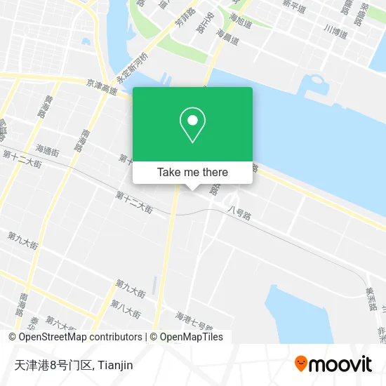 天津港8号门区 map