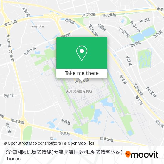 滨海国际机场武清线(天津滨海国际机场-武清客运站) map