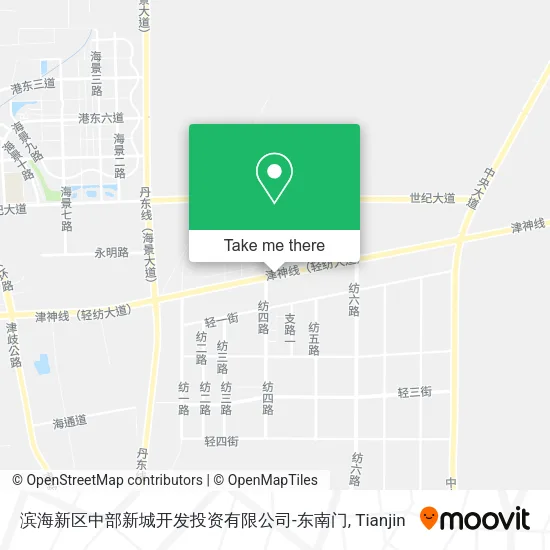 滨海新区中部新城开发投资有限公司-东南门 map