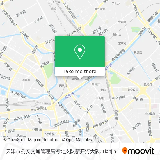 天津市公安交通管理局河北支队新开河大队 map