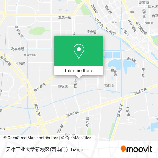 天津工业大学新校区(西南门) map
