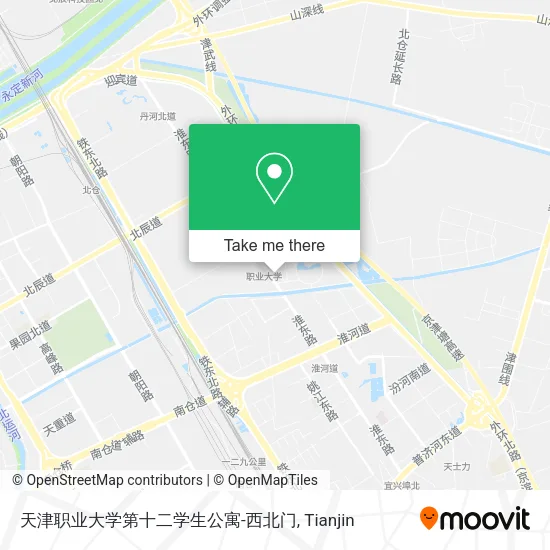 天津职业大学第十二学生公寓-西北门 map