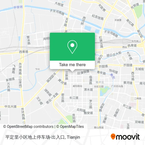 平定里小区地上停车场-出入口 map