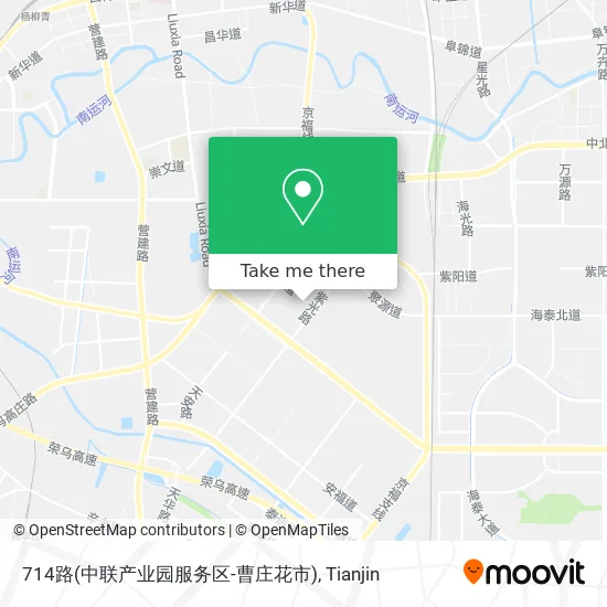 714路(中联产业园服务区-曹庄花市) map