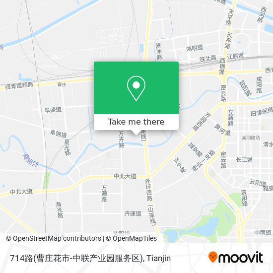 714路(曹庄花市-中联产业园服务区) map