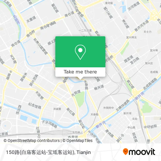 150路(白庙客运站-宝坻客运站) map