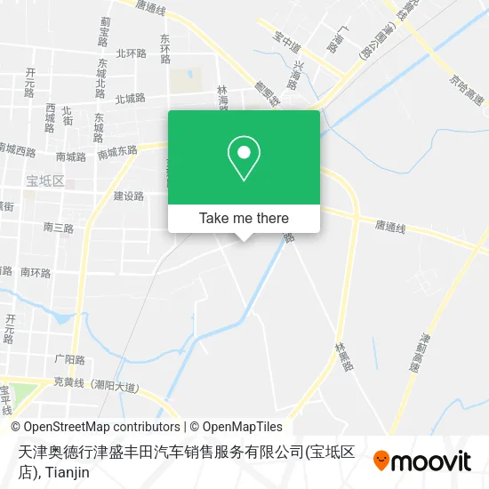 天津奥德行津盛丰田汽车销售服务有限公司(宝坻区店) map
