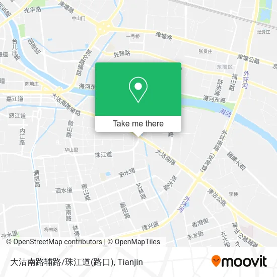 大沽南路辅路/珠江道(路口) map