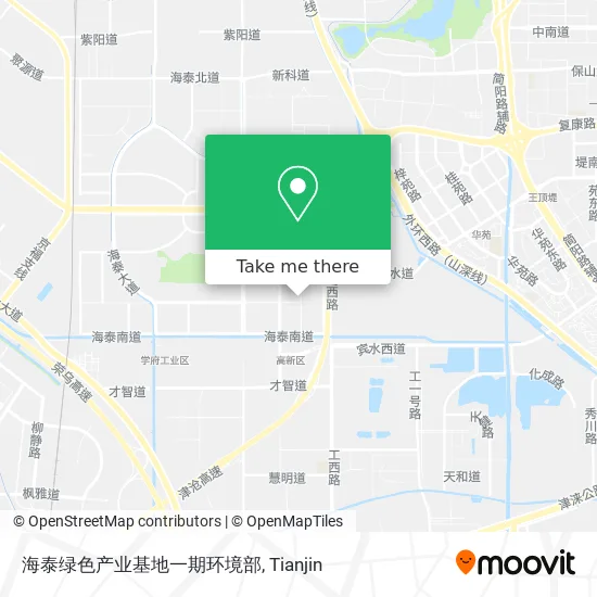 海泰绿色产业基地一期环境部 map