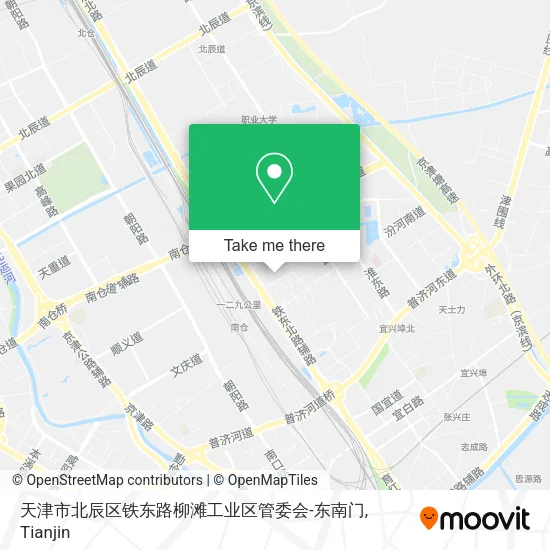 天津市北辰区铁东路柳滩工业区管委会-东南门 map