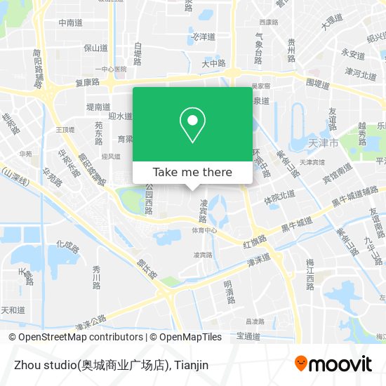 Zhou studio(奥城商业广场店) map