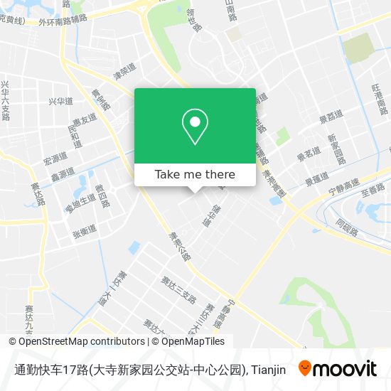通勤快车17路(大寺新家园公交站-中心公园) map