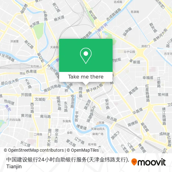 中国建设银行24小时自助银行服务(天津金纬路支行) map
