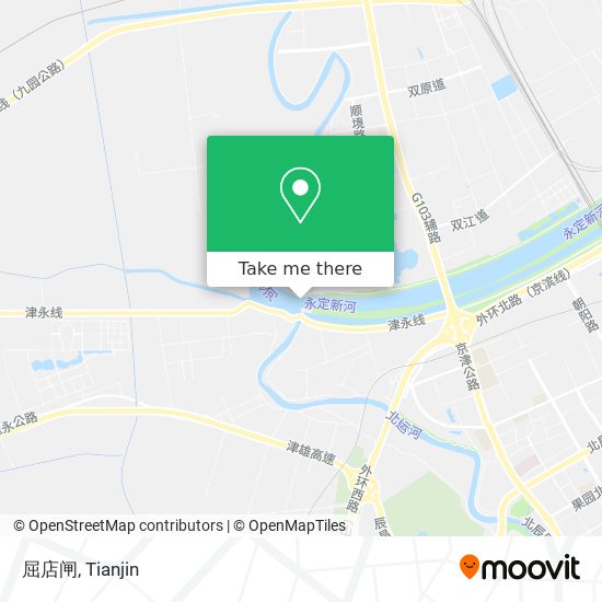 屈店闸 map