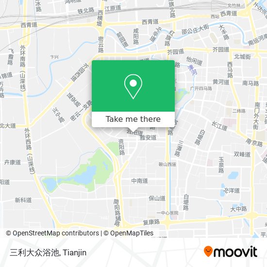 三利大众浴池 map