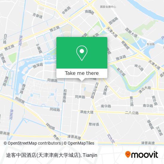 途客中国酒店(天津津南大学城店) map