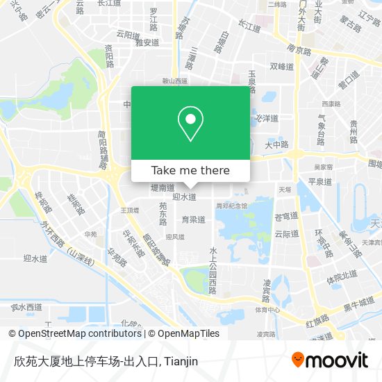 欣苑大厦地上停车场-出入口 map