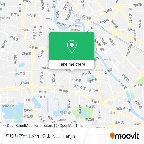 马场别墅地上停车场-出入口 map