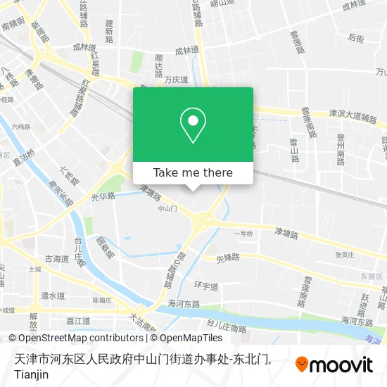 天津市河东区人民政府中山门街道办事处-东北门 map
