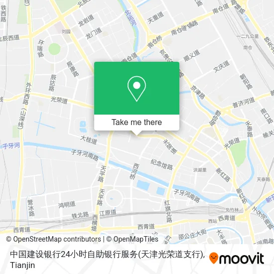 中国建设银行24小时自助银行服务(天津光荣道支行) map