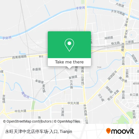 永旺天津中北店停车场-入口 map