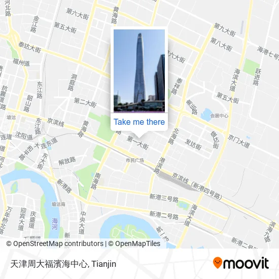 天津周大福濱海中心 map