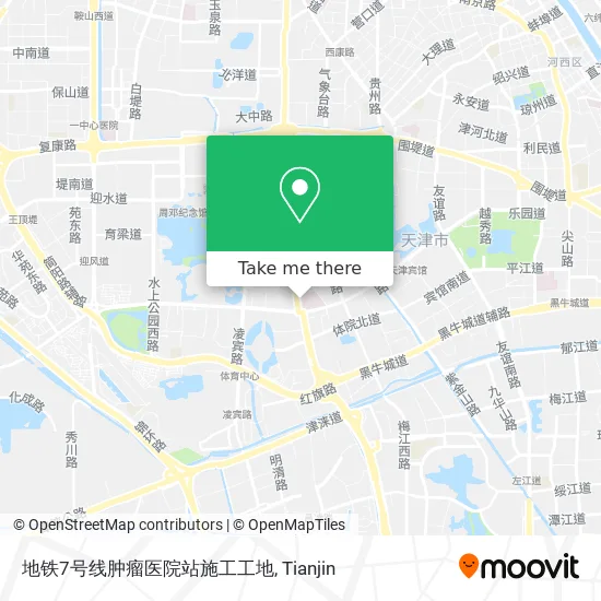 地铁7号线肿瘤医院站施工工地 map