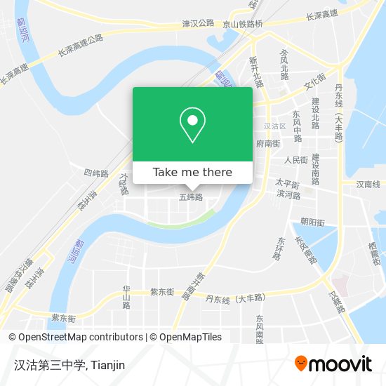 汉沽第三中学 map
