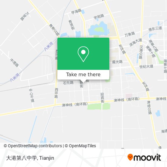 大港第八中学 map
