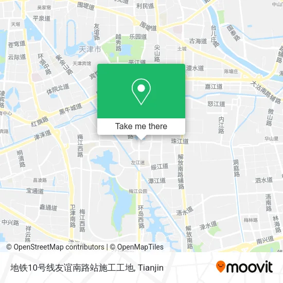 地铁10号线友谊南路站施工工地 map