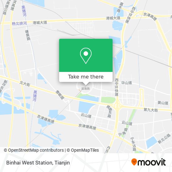 Binhai West Station map