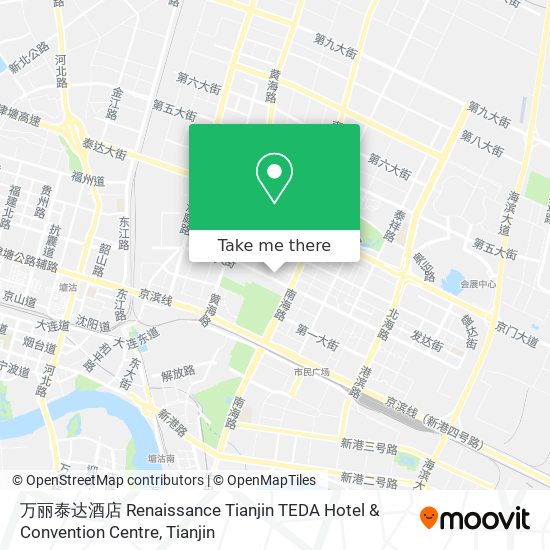 万丽泰达酒店 Renaissance Tianjin TEDA Hotel & Convention Centre map