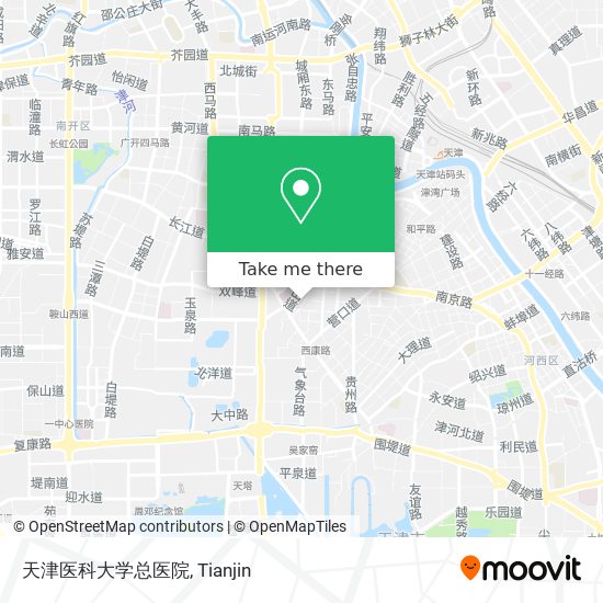天津医科大学总医院 map