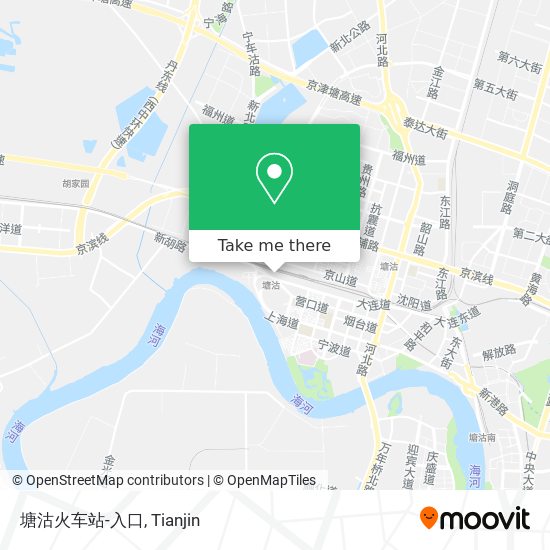 塘沽火车站-入口 map