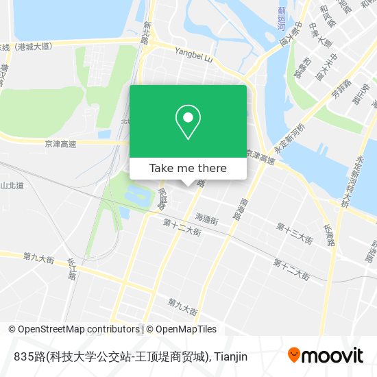 835路(科技大学公交站-王顶堤商贸城) map