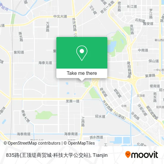 835路(王顶堤商贸城-科技大学公交站) map