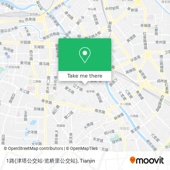 1路(津塔公交站-览桥里公交站) map