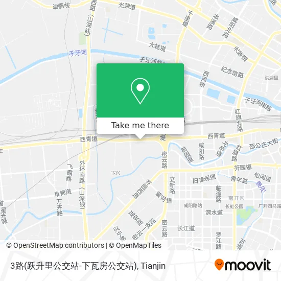 3路(跃升里公交站-下瓦房公交站) map