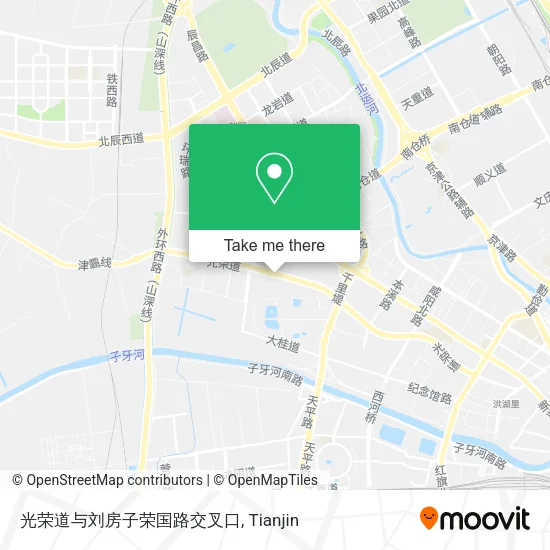 光荣道与刘房子荣国路交叉口 map