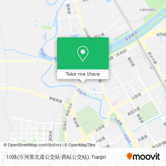 10路(引河里北道公交站-西站公交站) map